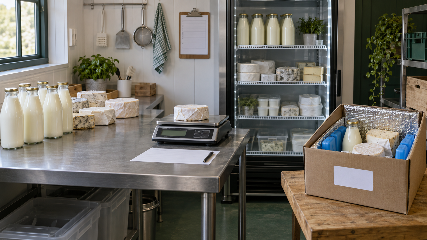 Check and prepare for milk, cheese and dairy