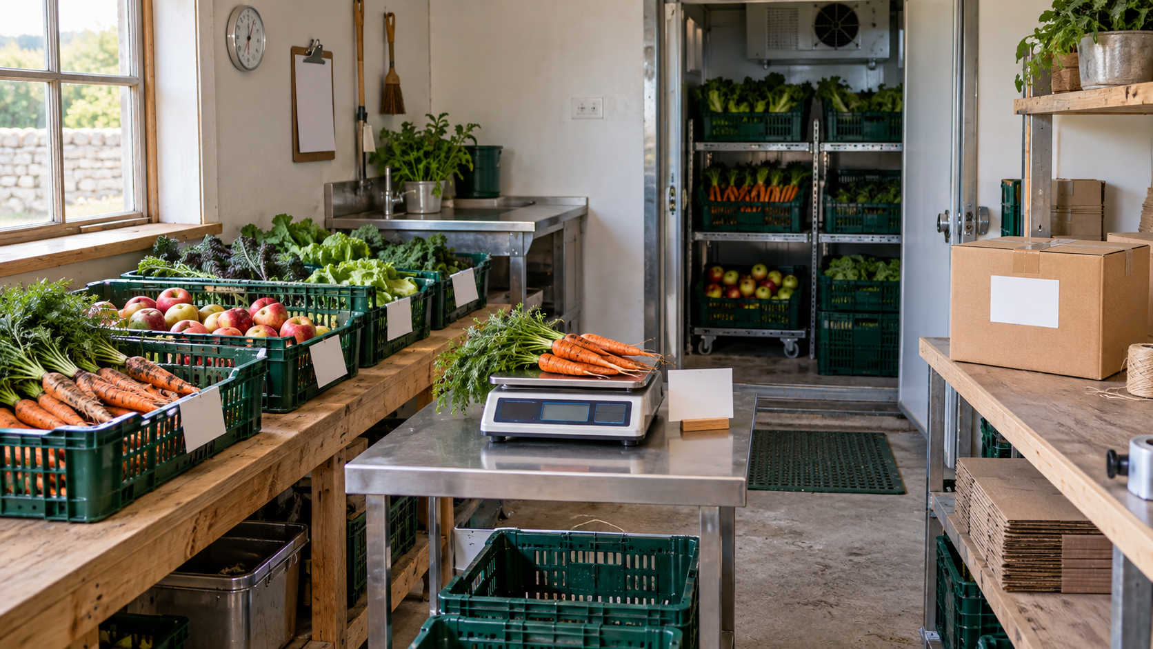 Check and prepare for fruit, vegetables and herbs